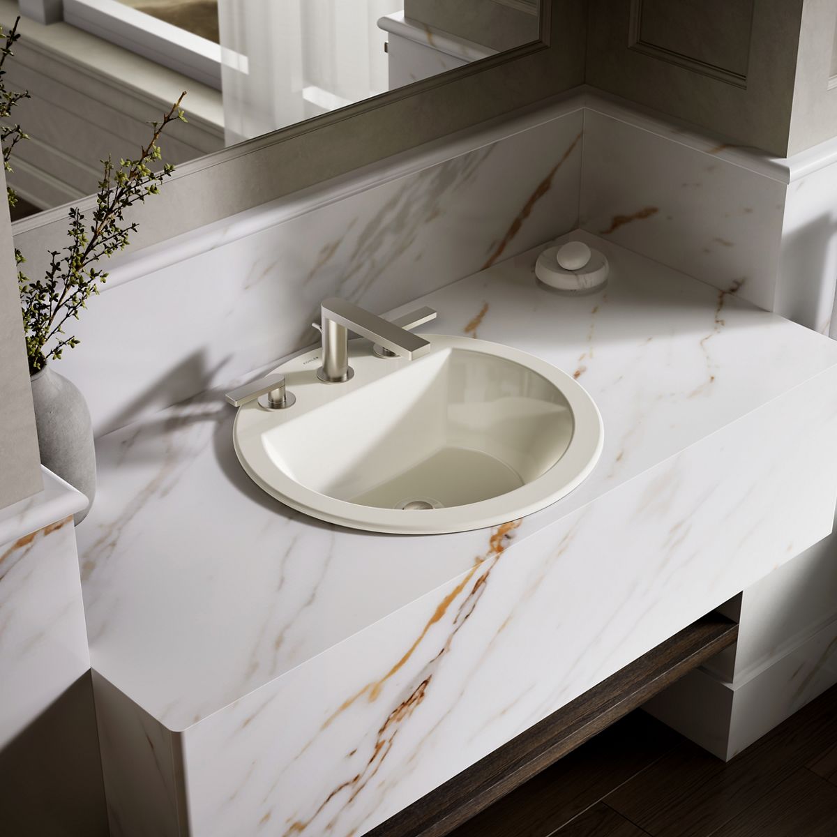 Bryant® 19" round drop-in bathroom sink