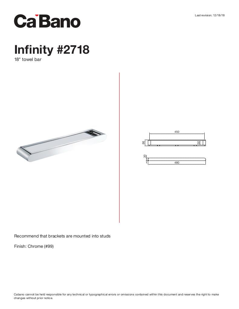 18" towel bar