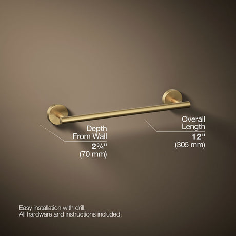 Elate® 12" towel bar