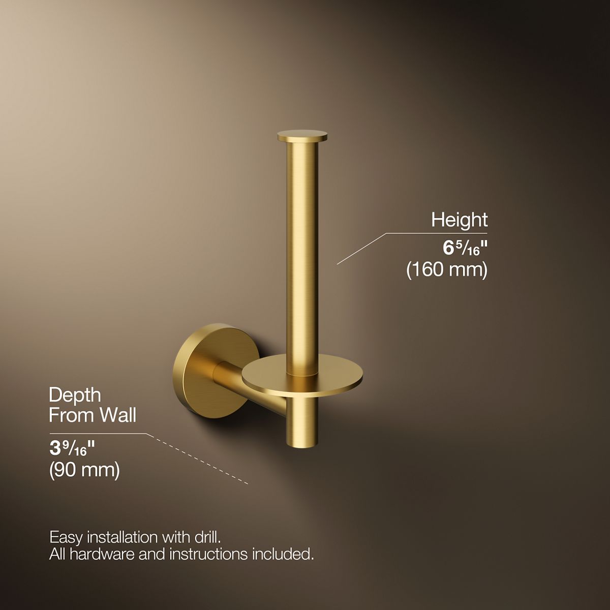 Elate® Vertical toilet paper holder
