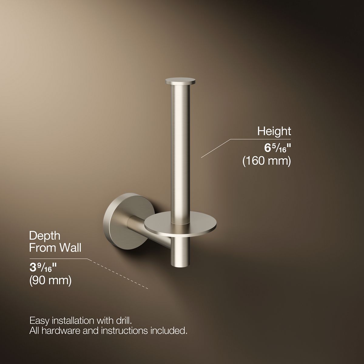 Elate® Vertical toilet paper holder