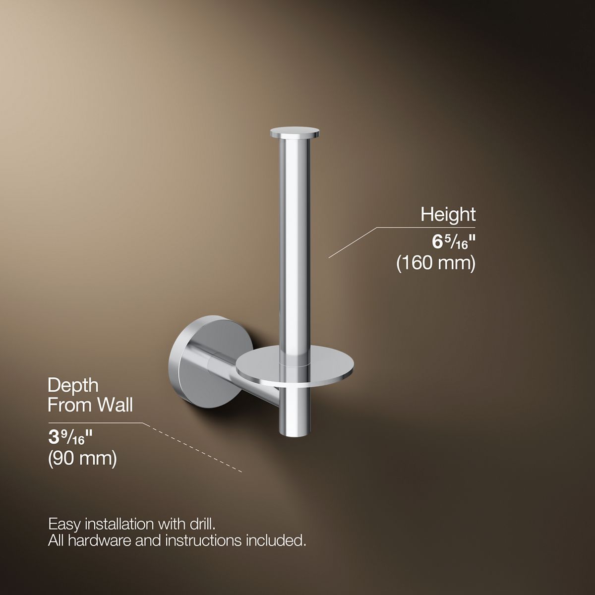 Elate® Vertical toilet paper holder