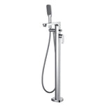 Floor mount tub filler with hand shower