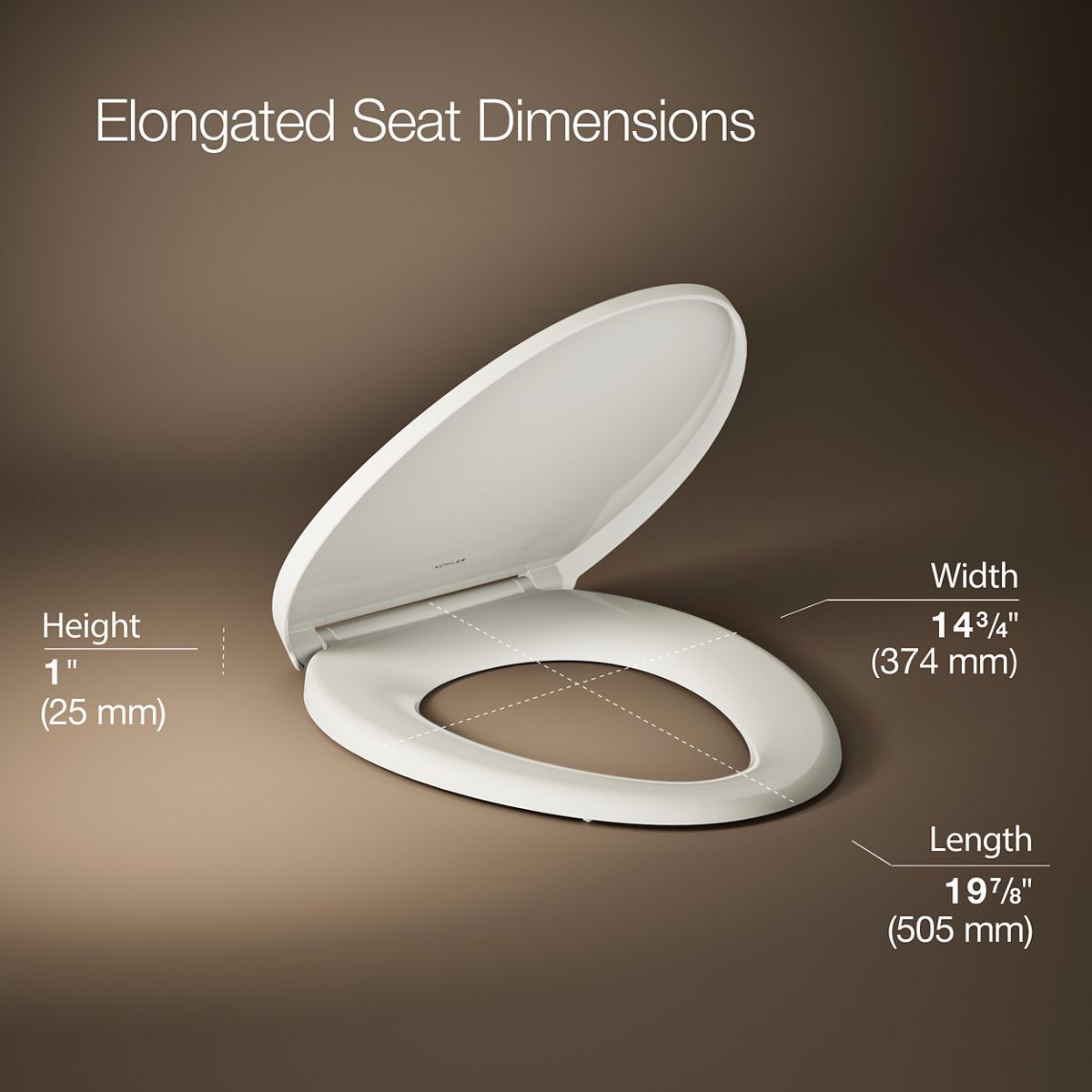 Glissade® ReadyLatch® Quiet-Close™ elongated toilet seat