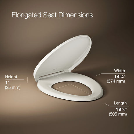 Glissade® ReadyLatch® Quiet-Close™ elongated toilet seat