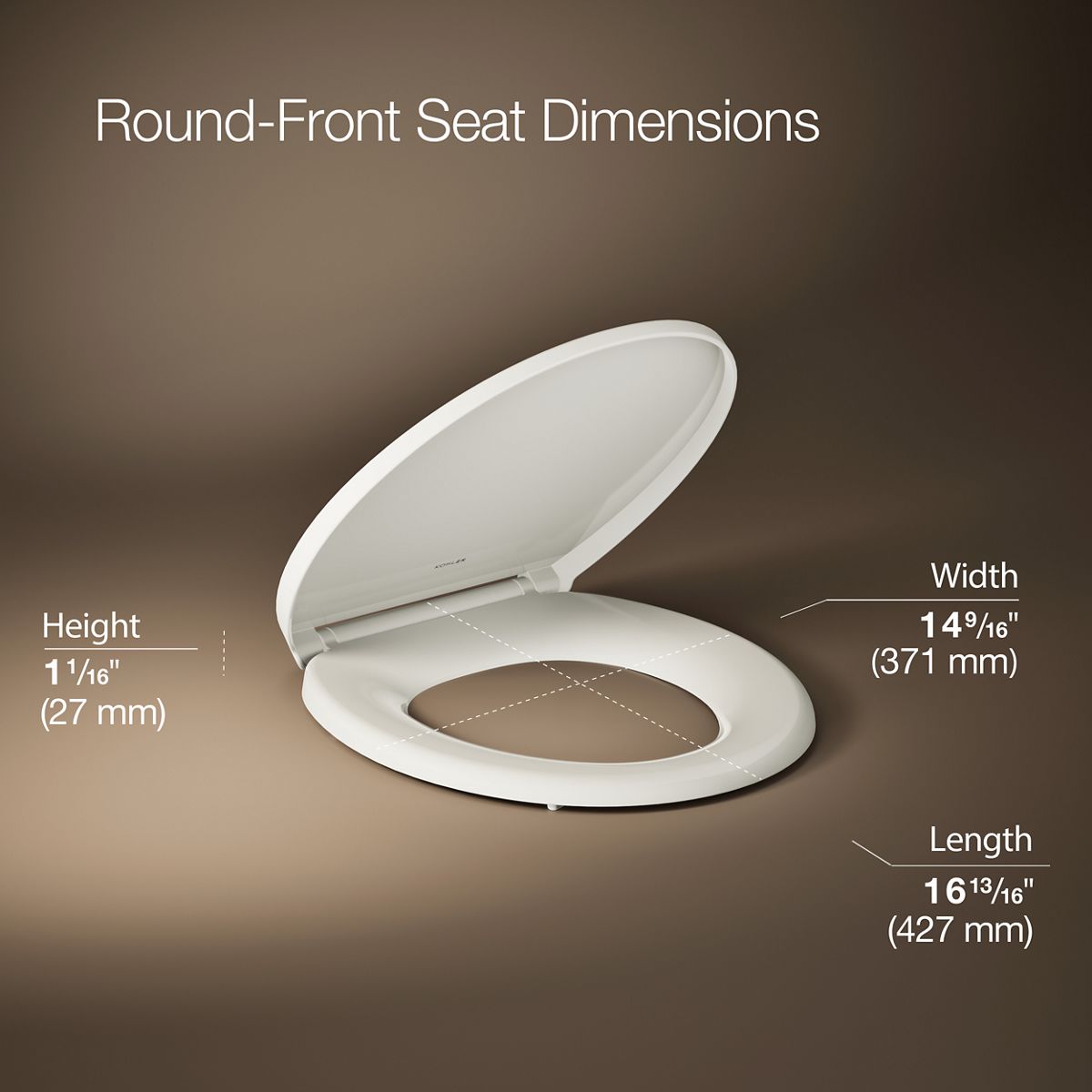 Glissade® ReadyLatch® Quiet-Close™ round-front toilet seat