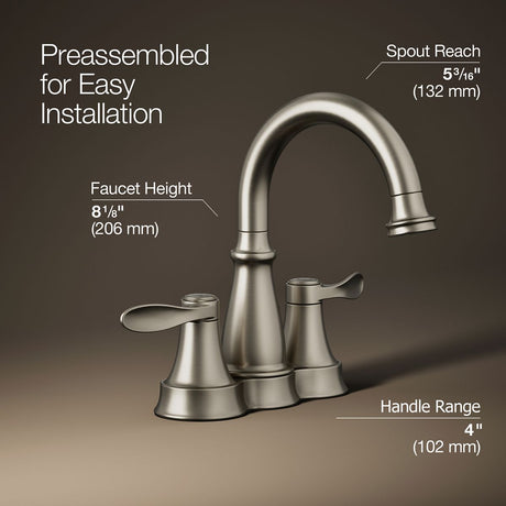 Bellera® Centerset bathroom sink faucet, 0.5 gpm