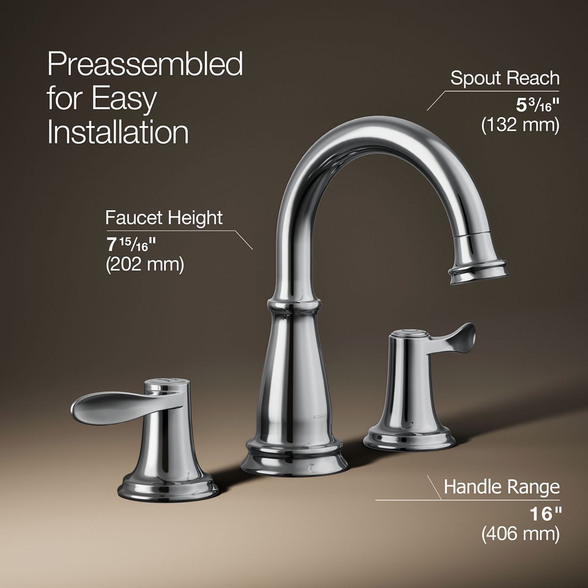 Bellera® Widespread bathroom sink faucet, 1.0 gpm