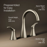 Simplice® Widespread bathroom sink faucet, 0.5 gpm