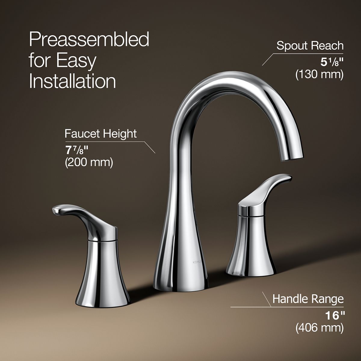 Simplice® Widespread bathroom sink faucet, 1.2 gpm