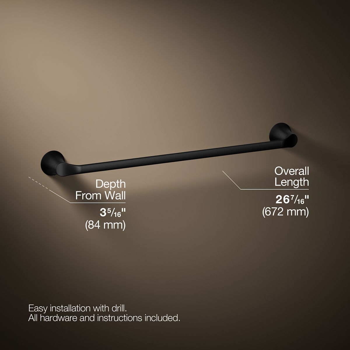 Simplice® 24" towel bar