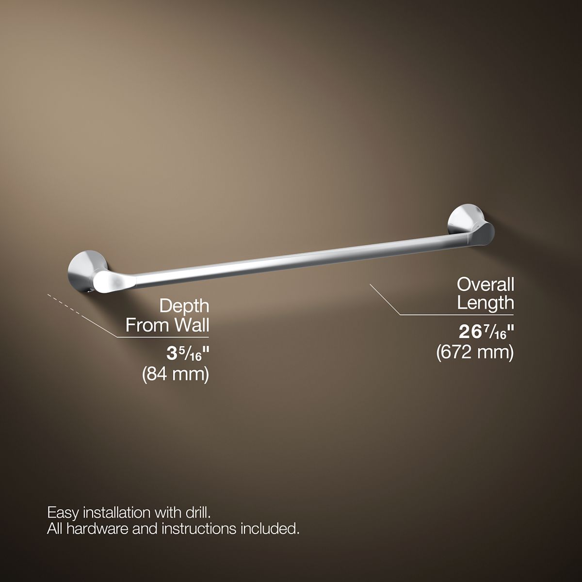 Simplice® 24" towel bar