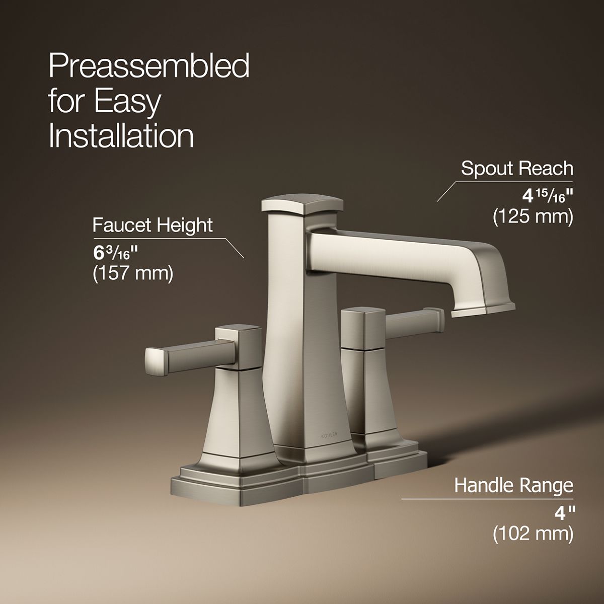 Riff® Centerset bathroom sink faucet, 0.5 gpm
