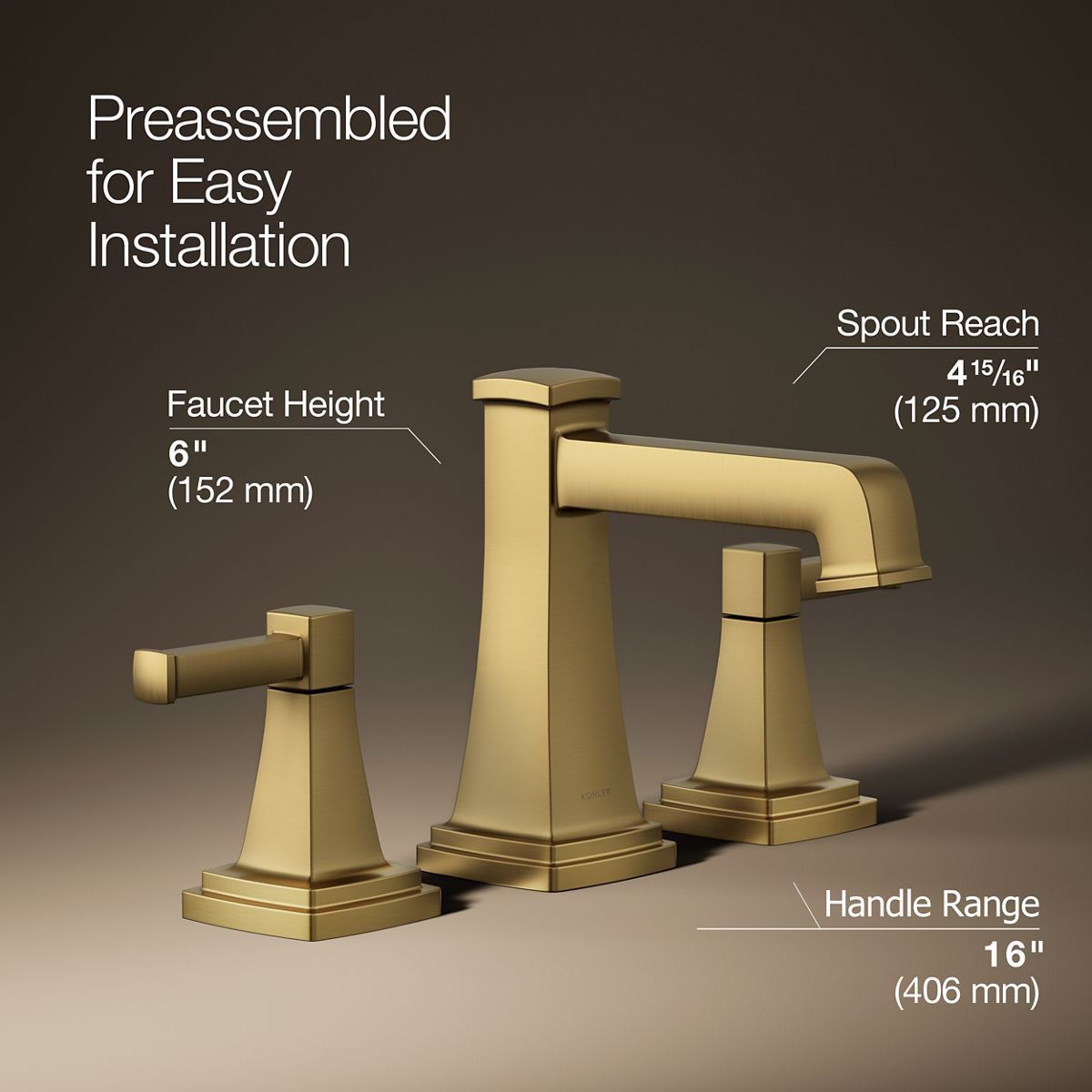 Riff® Widespread bathroom sink faucet, 0.5 gpm
