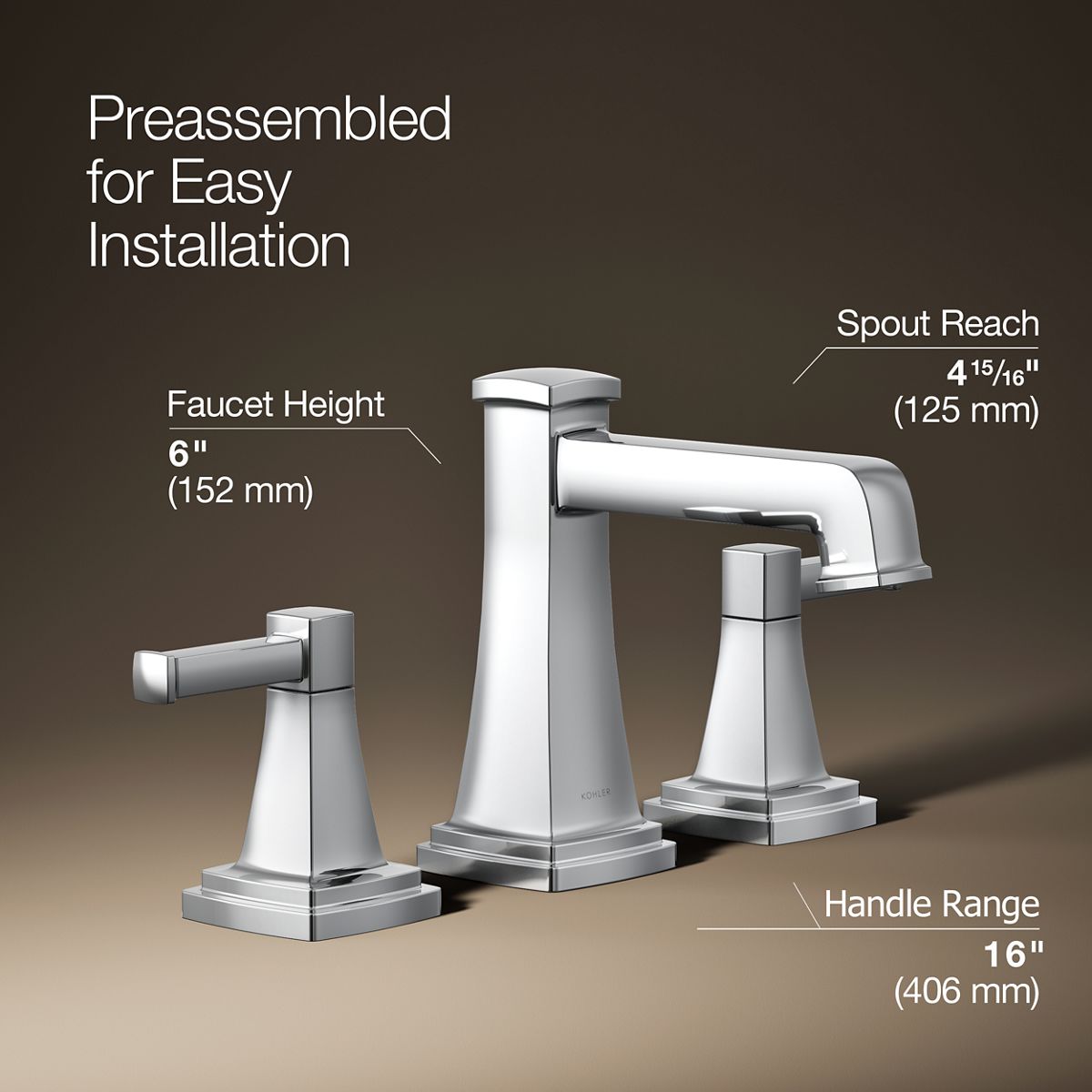 Riff® Widespread bathroom sink faucet, 0.5 gpm