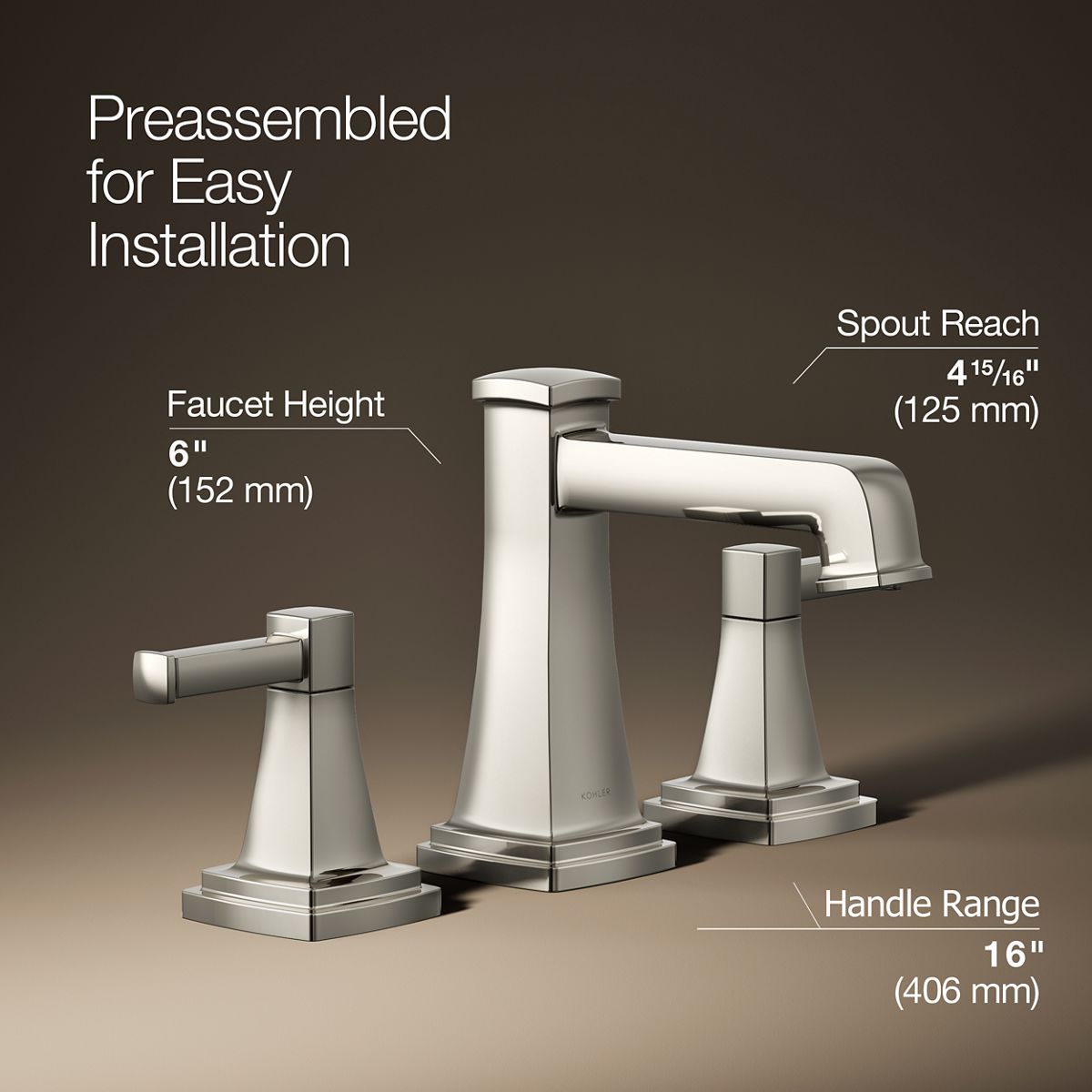 Riff® Widespread bathroom sink faucet, 0.5 gpm