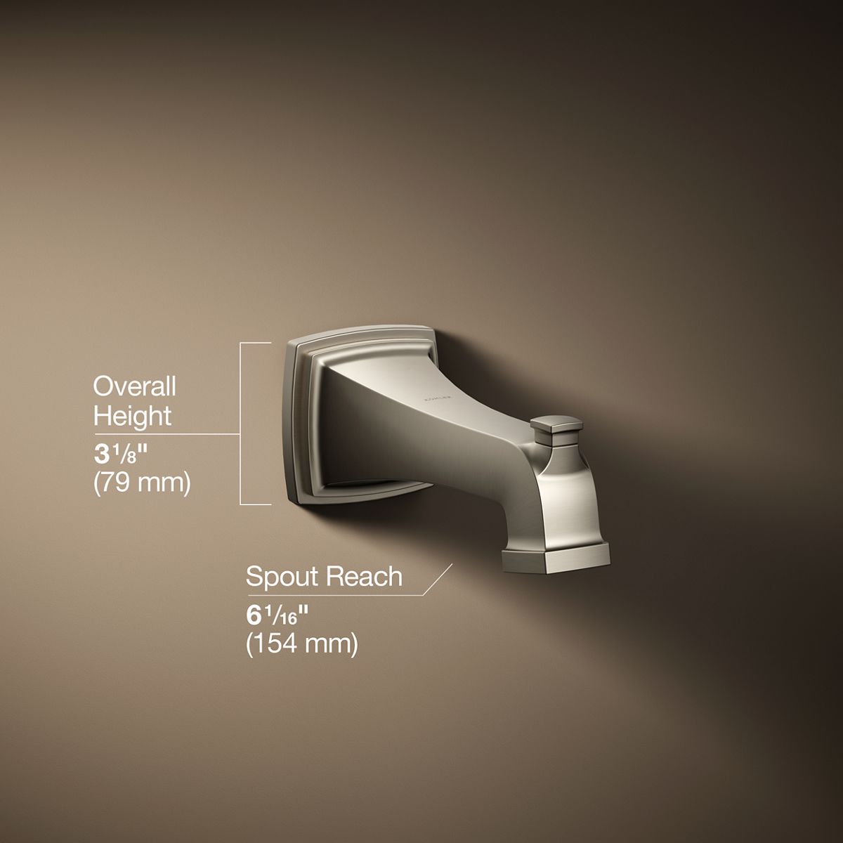 Riff® Wall-mount bath spout with diverter