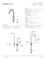 2-piece lavatory faucet with side joystick