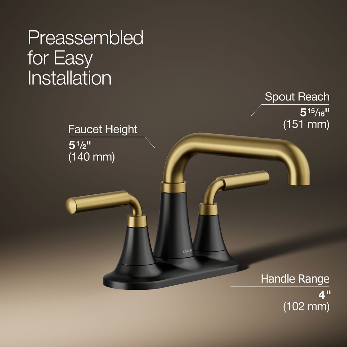 Tone™ Centerset bathroom sink faucet, 1.2 gpm
