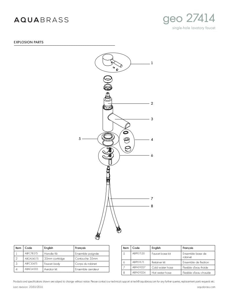 Single-hole lavatory faucet