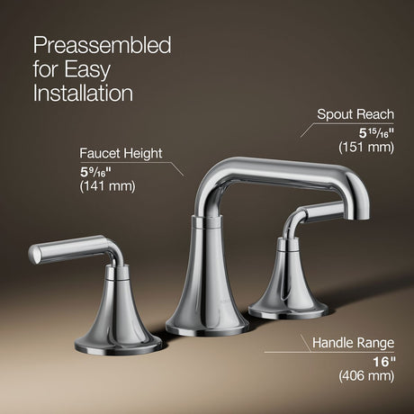 Tone™ Widespread bathroom sink faucet, 0.5 gpm