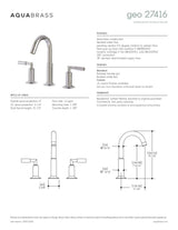 Widespread lavatory faucet