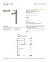 Tall single-hole lavatory faucet