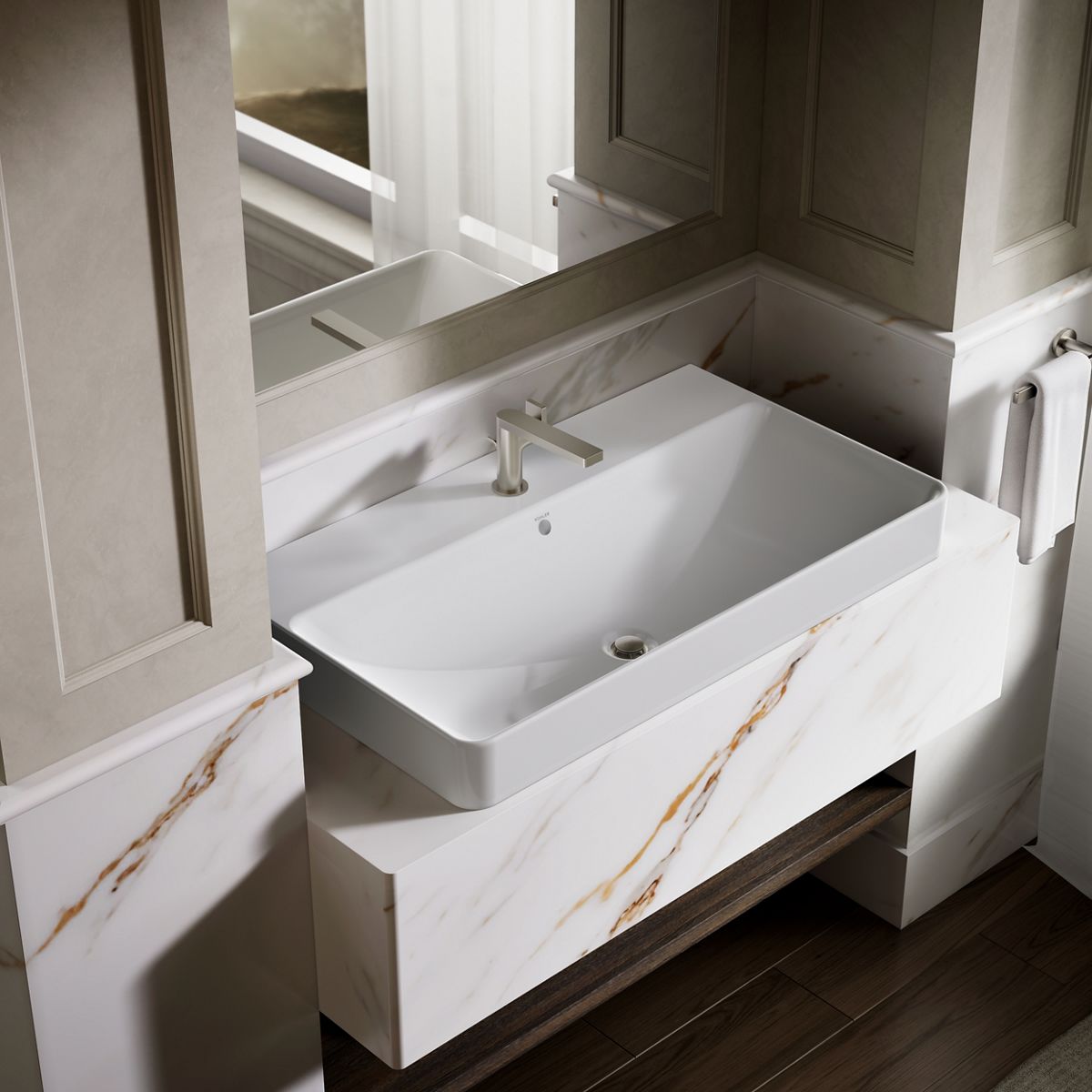 Vox® 35-1/2" rectangular vessel bathroom sink