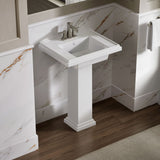 Tresham® 24" square pedestal bathroom sink