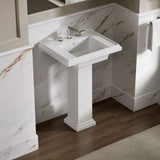 Tresham® 24" square pedestal bathroom sink