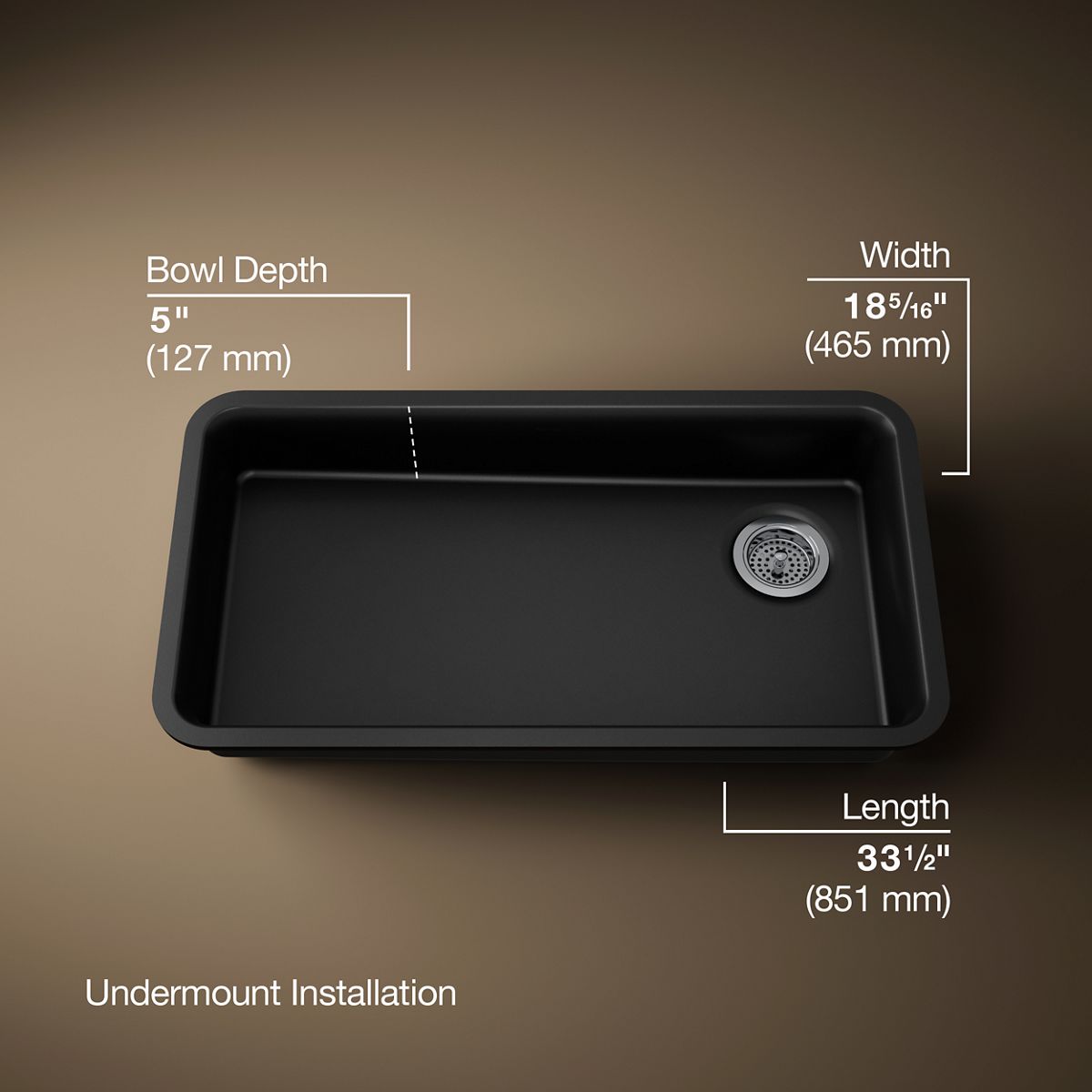 Cairn® 33" undermount single-bowl kitchen sink