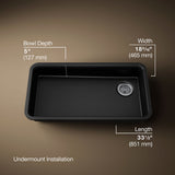 Cairn® 33" undermount single-bowl kitchen sink