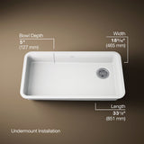 Cairn® 33" undermount single-bowl kitchen sink