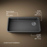 Cairn® 33" undermount single-bowl kitchen sink