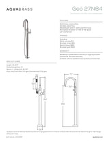 Floormount tub filler with handshower
