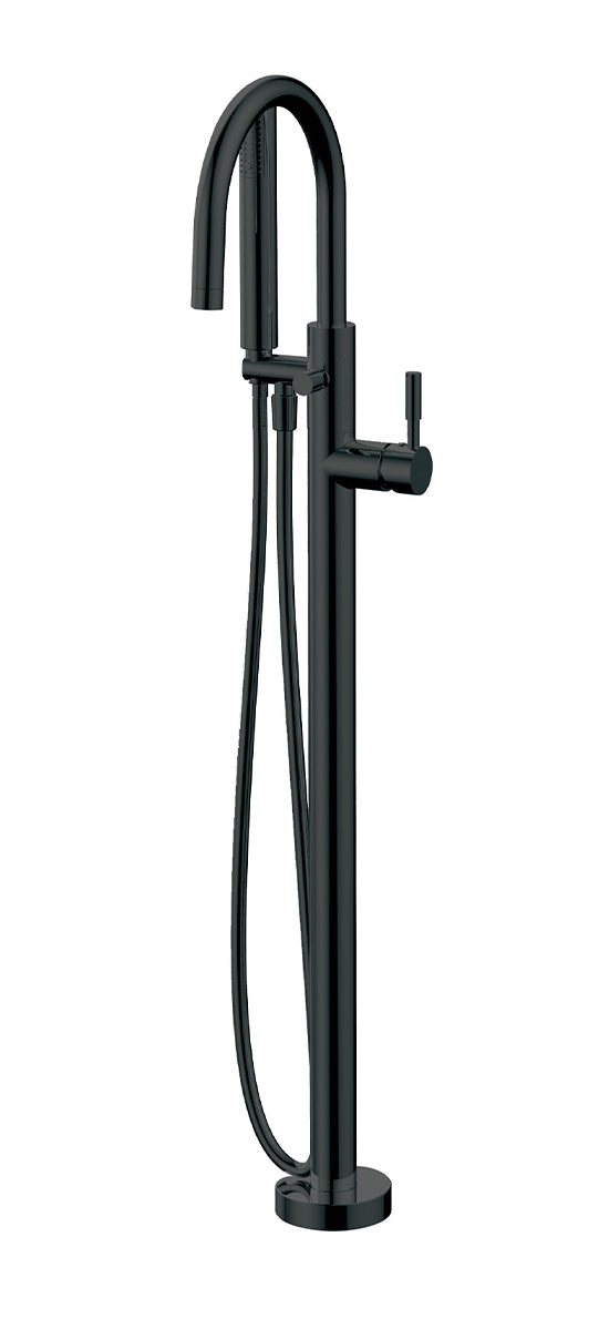 Floormount tub filler with handshower