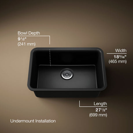 Cairn® 27-1/2" undermount single-bowl kitchen sink