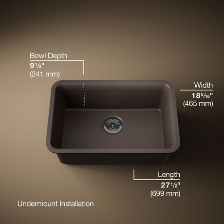 Cairn® 27-1/2" undermount single-bowl kitchen sink