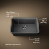 Cairn® 27-1/2" undermount single-bowl kitchen sink