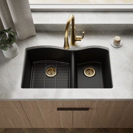 Kennon® 33" top-/undermount double-bowl kitchen sink