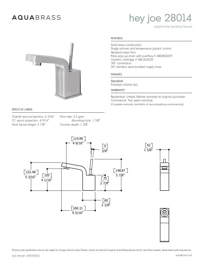 HEY JOE-Single-hole lavatory faucet