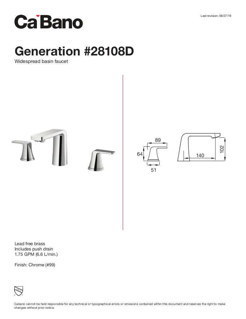 Widespread basin faucet