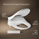 PureWash® E815 Round-front bidet toilet seat with remote control