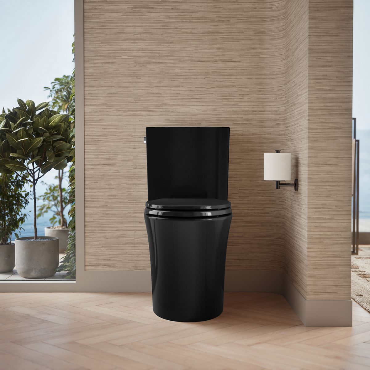 Veil® Elongated toilet bowl with skirted trapway