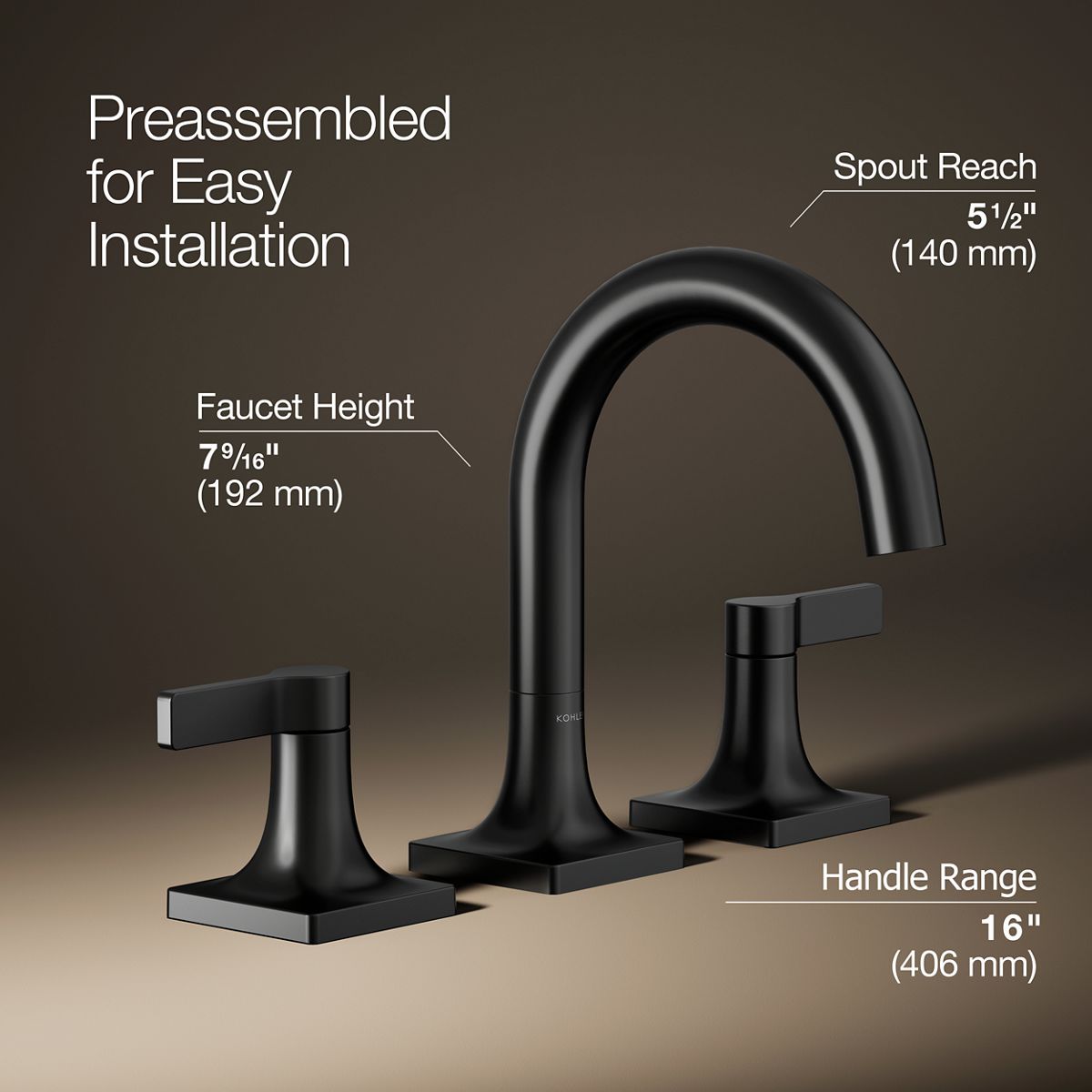 Venza® Widespread bathroom sink faucet, 1.2 gpm
