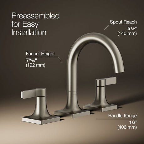 Venza® Widespread bathroom sink faucet, 1.2 gpm