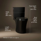 Veil® Two-piece elongated toilet with skirted trapway, 1.28 gpf