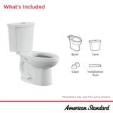 Yorkville® Two-Piece Pressure Assist 1.1 gpf/4.2 Lpf Back Outlet Elongated EverClean® Toilet