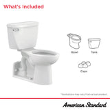 Yorkville® Two-Piece Pressure Assist 1.1 gpf/4.2 Lpf Chair Height Back Outlet Elongated EverClean® Toilet