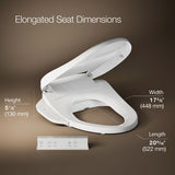 PureWash® E725 Elongated bidet toilet seat with remote control